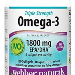 Óleo De Peixe Ômega-3 De Força Tripla Natural, 1.800 Mg De