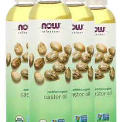 Óleo De Rícino Orgânico Now Foods 237 Ml Importado 4un