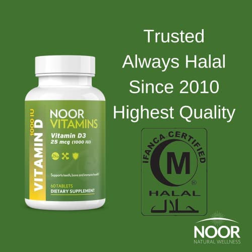 Noor Vitamins Halal Vitamina D, Halal Vitamina D3, Comprimi - Imagem 4