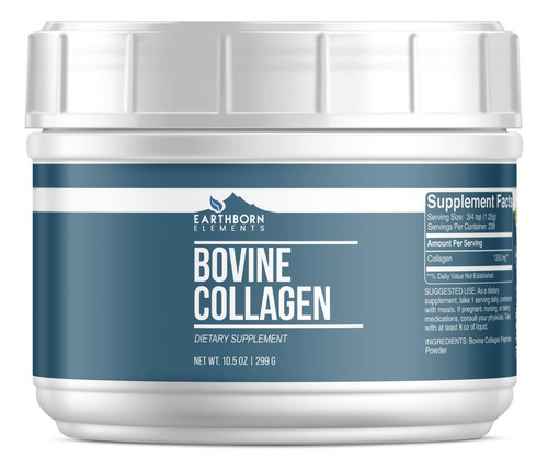 Peptídeos De Colágeno Bovino Earthborn Elements Em Pó 10,5