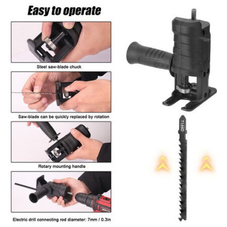 Adaptador De Serra Sabre Para Furadeira Elétrica Com 15 Lâmi - Imagem 7