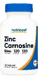 Suplemento Nutricost Zinc Carnosine 86mg 120 Cápsulas - Imagem 2
