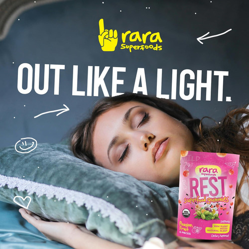 Rara Superfoods Rest Usda Organic Gummies Suplemento Natural - Imagem 3