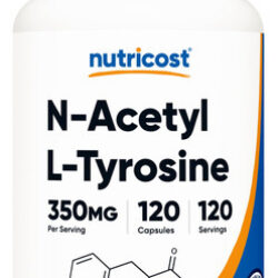 Suplemento Nutricost N-acetil L-tirosina (nalt) 350 Mg 120 C