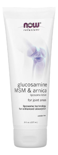 Loção Glucosamina, Msm Arnica Now Foods 237ml Importado