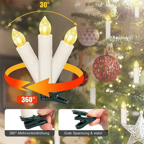 Luzes De Natal Led De 20 Unidades Luzes De Vela Para Árvore - Imagem 5