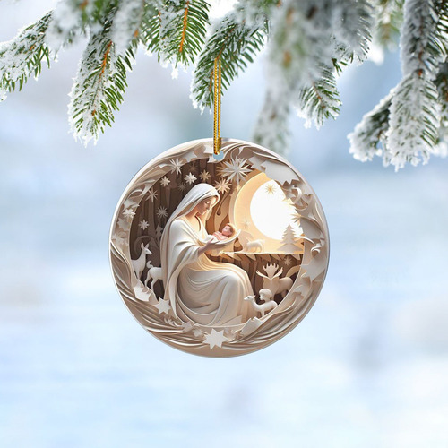 Y Decoração De Natal, Acrílico, Plano, Pingente Pequeno, - Imagem 2