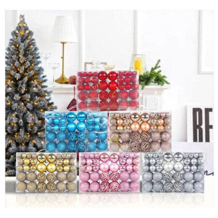 Conjunto De 100 Esferas De Decoração De Natal De Estilo Mist - Imagem 32