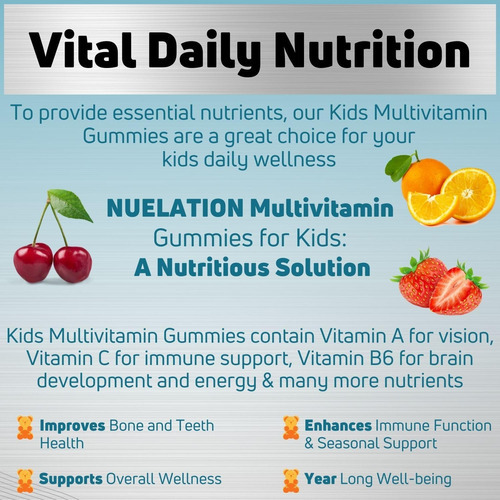Vitaminas De Goma Nuelation Para Crianças Fornecimento De 45 - Imagem 4
