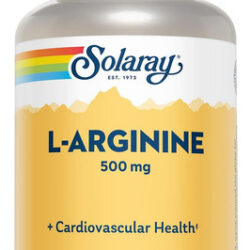 Solaray L-arginina 500 Mg, Suplemento De Óxido Nítrico, Resi