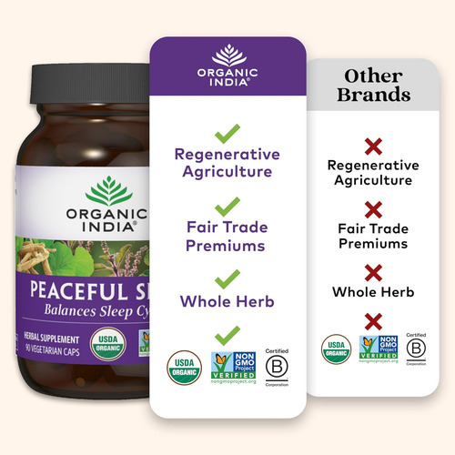 Suplemento De Ervas Para Sono Pacífico Da Organic India - Su - Imagem 5