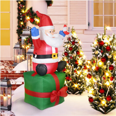 Decorações De Natal De 1,8 M Led Inflável Papai Noel - Imagem 9
