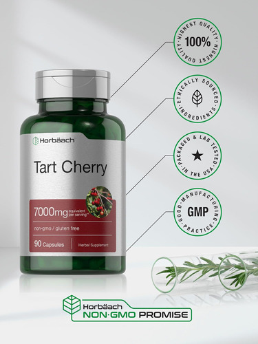 Extrato De Cereja Azeda Horbäach 7000mg | 90 Cápsulas | Supl - Imagem 4