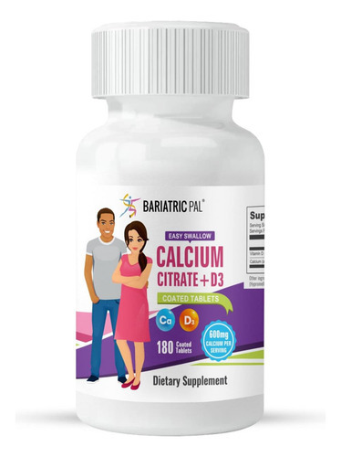 Citrato De Cálcio Bariatricpal Easy Swallow (600 Mg) E Compr