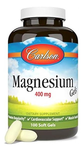 Carlson - Géis De Magnésio, 400 Mg De Magnésio Por Cápsula S - Imagem 5