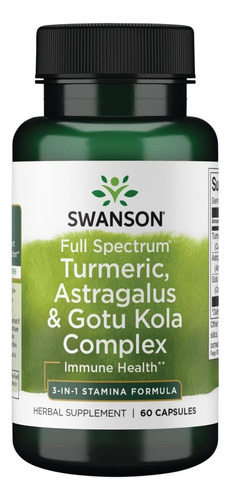 Swanson Full Spectrum Turmeric Astragalus E Gotu Kola Comple