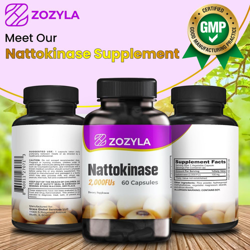 Suplemento Zozyla Nattokinase 2.000 Fu, 60 Cápsulas - Melhor - Imagem 2