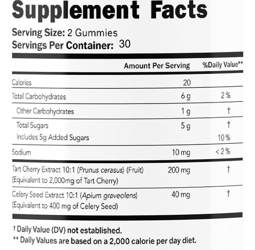 Katherine & Clark Tart Cherry Gold Montmorency Gummies - Tar - Imagem 2