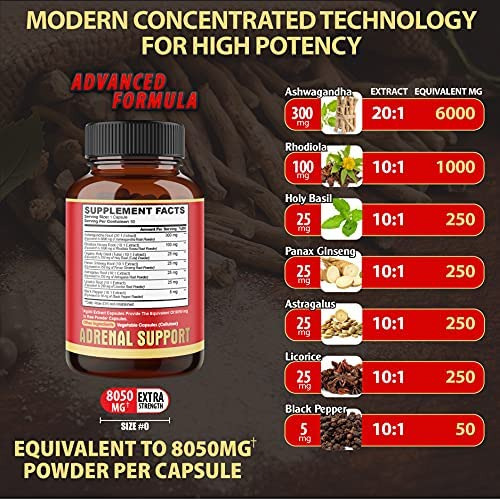 Suplemento De Suporte Adrenal Agobi 7 Em 1, Equivalente A 8 - Imagem 2