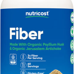 Suplemento De Fibra Nutricost 300 Cápsulas Com 3 G De Fibra