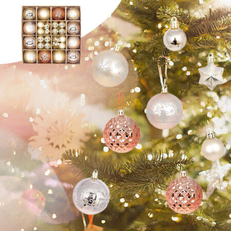 44 Bolas Penduradas Coloridas Para Árvore De Natal, Suprimen - Imagem 16