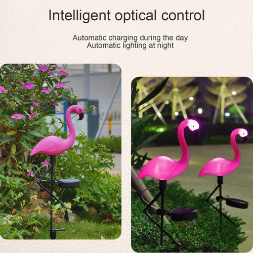 Luz Solar De Jardim Em Forma De Flamingo Luz Solar Que Muda - Imagem 6