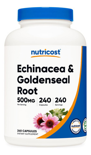 Nutricost Echinacea E Goldenseal Root, 500mg, 240 Cápsulas -