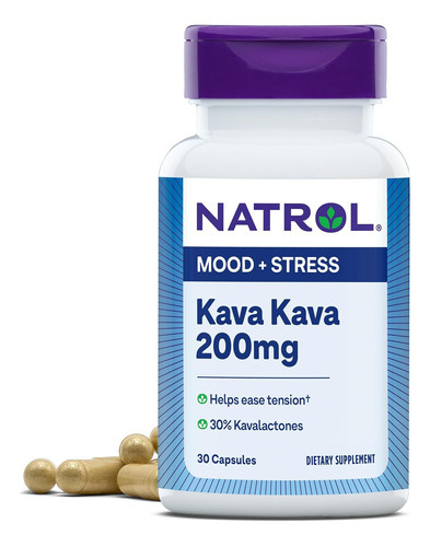 Natrol Mood & Stress Kava Kava 200mg, Suplemento Dietético P