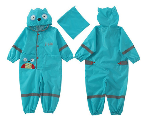 Capa De Chuva Infantil Capa Impermeável Poncho Fato De Chuva - Imagem 22