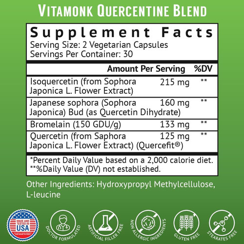Complexo De Quercetina De Vitamonk - 3 Formas Bioativas De Q - Imagem 8