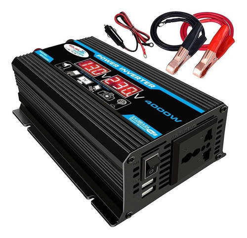 Inversor Carro Digital Inteligente 2 Usb 12v A 220v 4000w