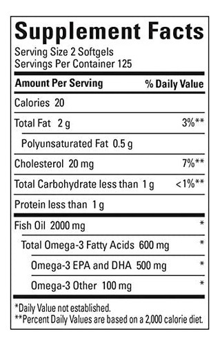 Óleo De Peixe Feito Pela Natureza 1000 Mg Cápsulas Moles, Ó - Imagem 5