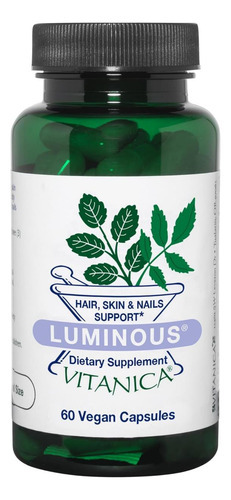 Vitanica Luminous, Suporte Para Cabelo, Pele E Unhas, Vegano
