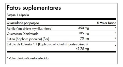 Swanson Complexo De Visão De Sobrancelha De Mirtilo 100 Cáps - Imagem 2