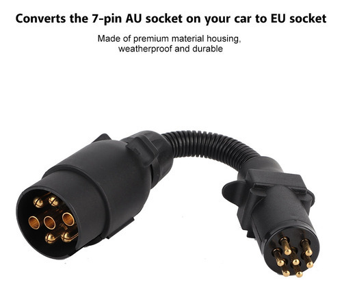 Adaptador De Soquete De Plugues De Reboque De Carro Au To Eu - Imagem 4