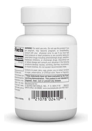 Source Naturals Huperzine A, Para Aprendizagem E Memória*, 1 - Imagem 2