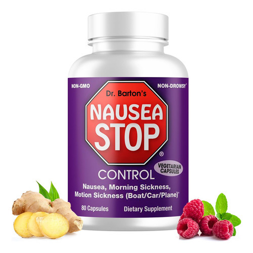 Nausea Stop Suplemento De Alívio De Náusea Do Dr. Barton - C