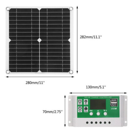 Kit De Painel Solar 50a 12v Carregador De Bateria Com C - Imagem 3