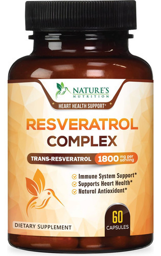 Resveratrol 1800 Mg Por Porção - Antioxidantes Potentes Par
