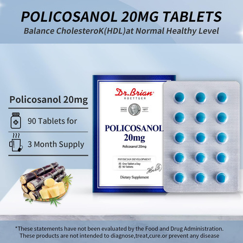 Dr. Brian Policosanol 20 Mg De Cana-de-açúcar, Suplementos D - Imagem 4