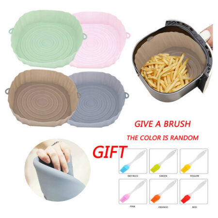 Assadeira Redonda De Silicone Para Substituição Da Air Fryer — foto 2 Assadeira Redonda De Silicone Para Substituição Da Air Fryer — foto 2