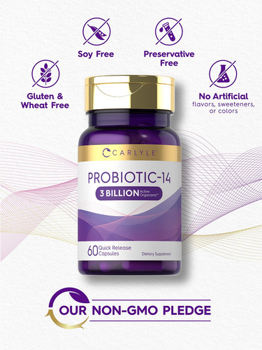 Probiótico Carlyle Probiotic-14 3 Bilhões De Cfu 60 Cápsulas - Imagem 4