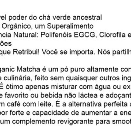 Chá Verde Matcha Em Pó Now Foods 85g Orgânico Importado - Imagem 3