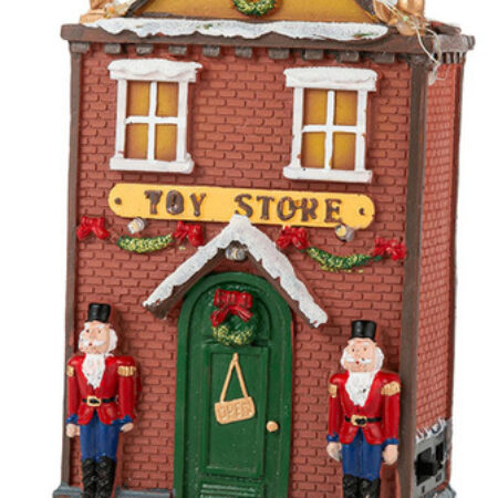 Musical Iluminado Natal Aldeia Casa Estatueta Decoração De - Imagem 25