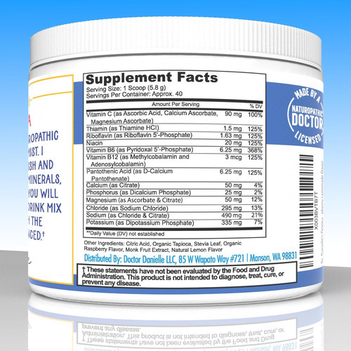 Dr. Danielles Original Electrolyte Powder - Hydration Drink - Imagem 2