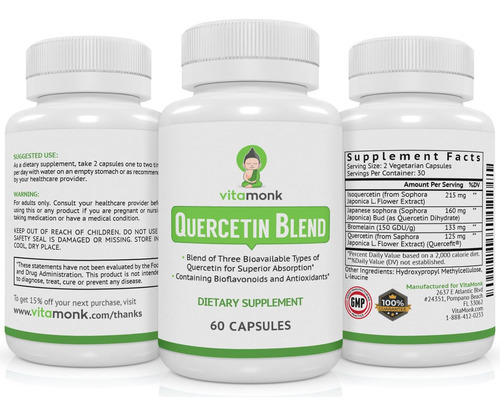 Complexo De Quercetina De Vitamonk - 3 Formas Bioativas De Q - Imagem 9