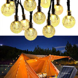 Cordão Varal 200 Leds Bolinha Cristal 22m Luz Solar