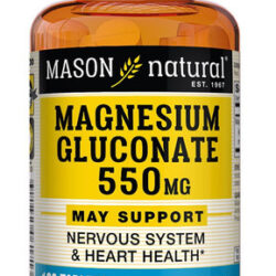 Gluconato De Magnésio Natural De Mason 550 Mg, Suprimento De