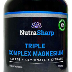 Nutrasharp Complexo Triplo Magnésio 300mg | Malato, Glicinat