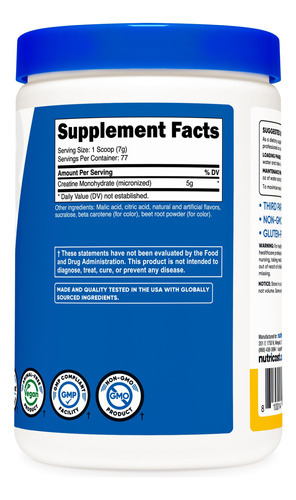Suplemento De Creatina Nutricost Creatina Monohidratada 500g - Imagem 5